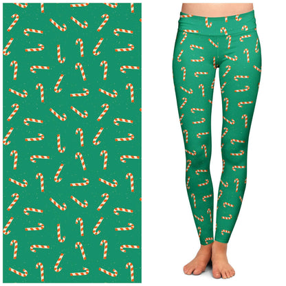 "Peppermint Twist" Buttery Soft Leggings by Lipstick & Chrome