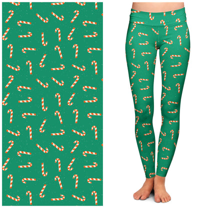 "Peppermint Twist" Buttery Soft Leggings by Lipstick & Chrome