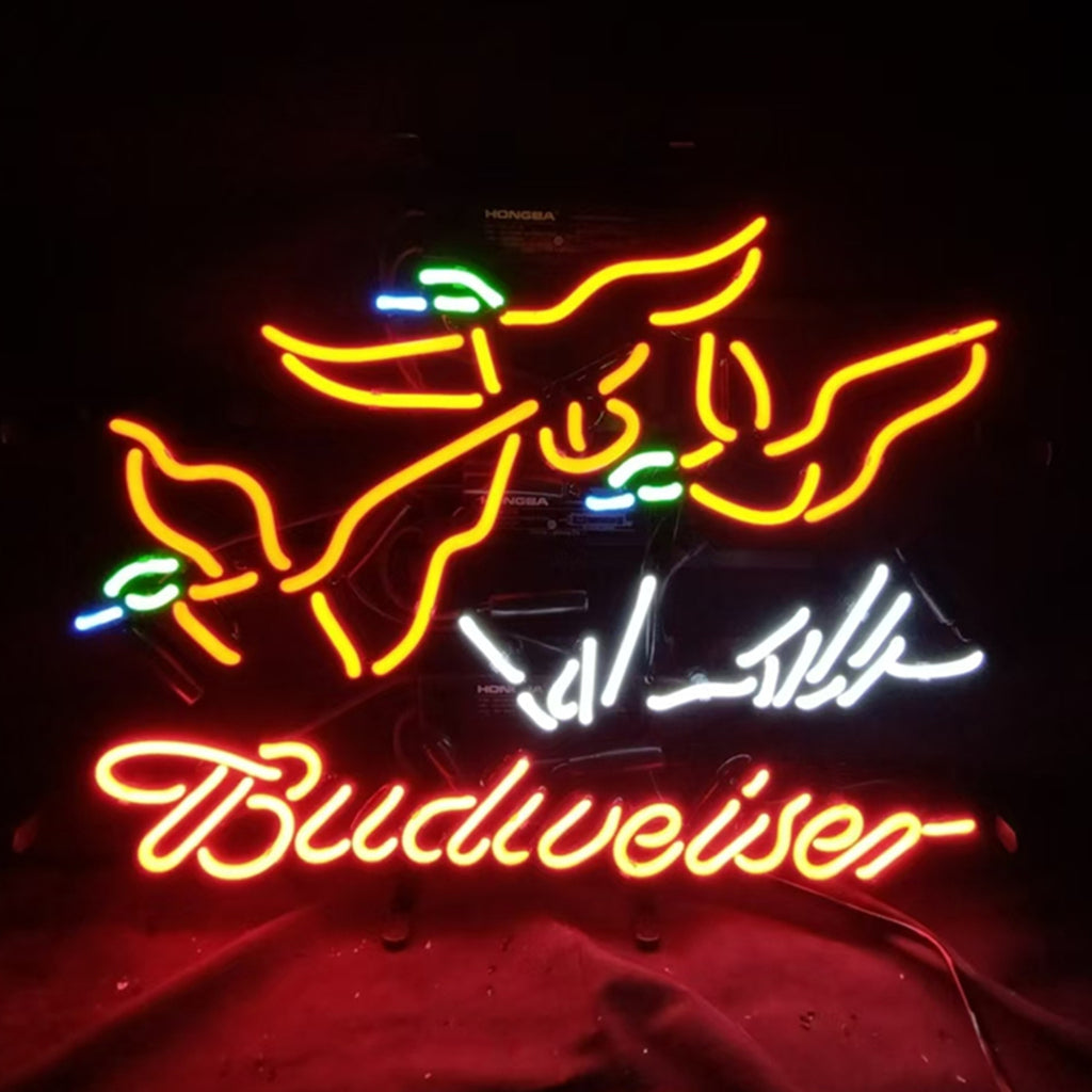 Pheasant Hunter Budweiser Neon Signs Light Neon Signs Land