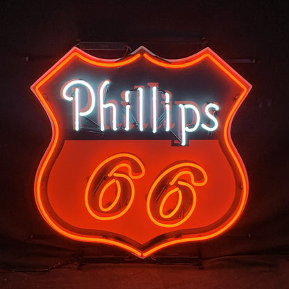 Phillips 66 Gasoline Neon Sign Light Glass Neon Signs Land