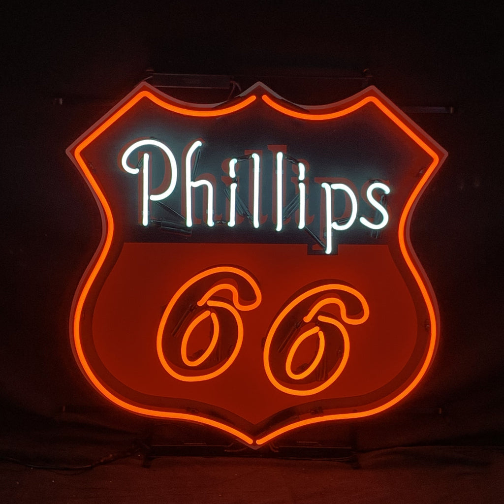 Phillips 66 Gasoline Neon Sign Light Glass Neon Signs Land