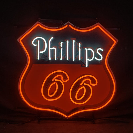 Phillips 66 Gasoline Neon Sign Light Glass Neon Signs Land