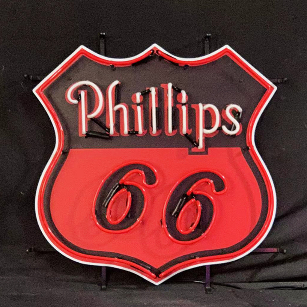 Phillips 66 Gasoline Neon Sign Light Glass Neon Signs Land