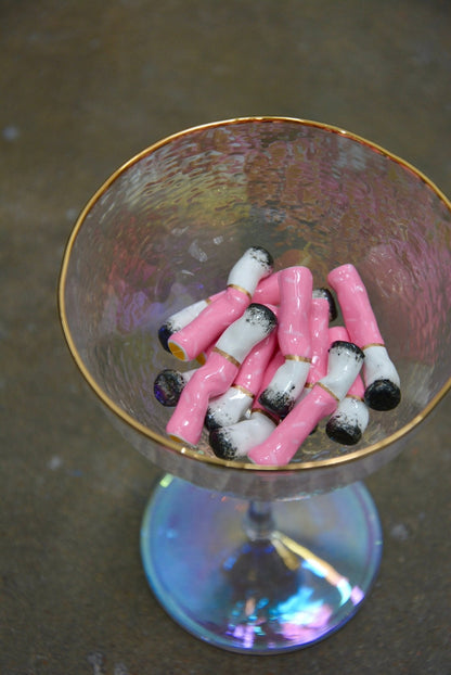 PINK CERAMIC CIGARETTES - SET OF THREE