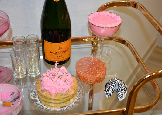 PINK GOLD LEAF COASTER SET House of Savage