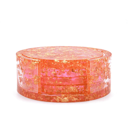 PINK GOLD LEAF COASTER SET