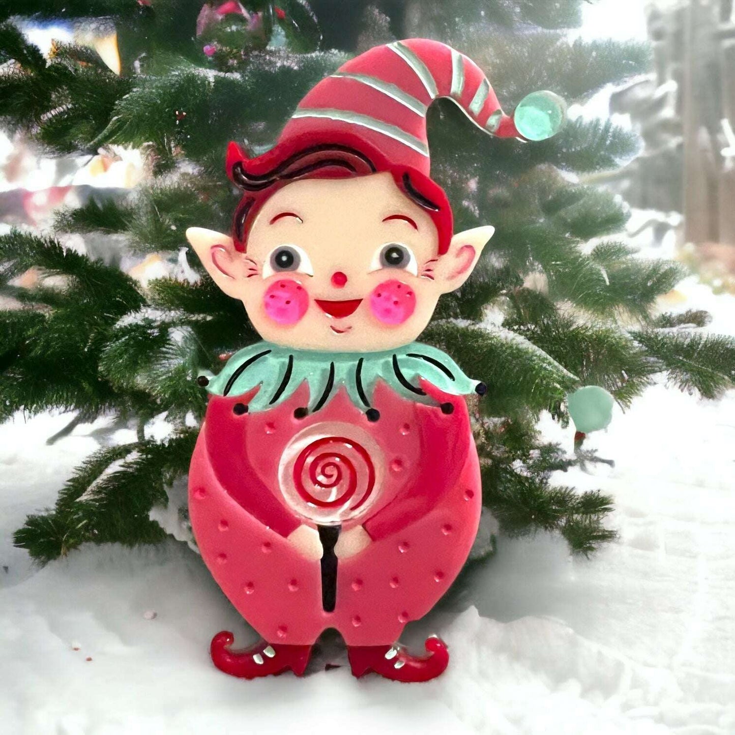 PINK North Pole Apprentice Brooch Johanna Parker x Lipstick & Chrome