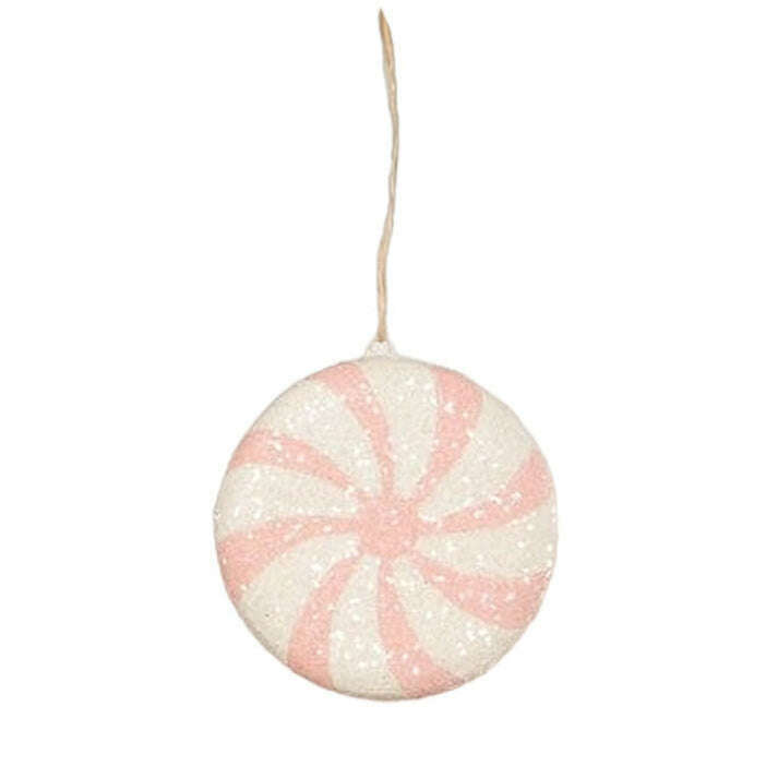 LOT OF 5 Pink Peppermint Ornaments by Bethany Lowe Designs