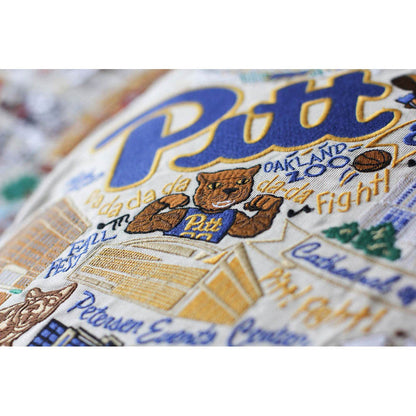 Pittsburgh, University of Collegiate Embroidered Pillow by CatStudio Quirks!