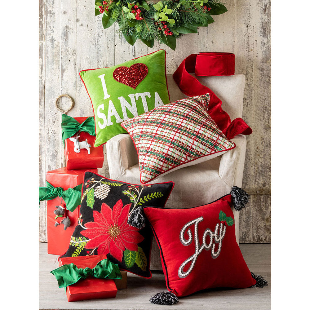 Gorgeous Embroidered Poinsettia Stocking Quirks!