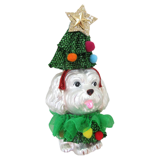 Poodle in Tree Costume Ornament by December Diamonds Quirks!