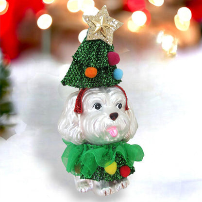 Poodle in Tree Costume Ornament by December Diamonds Quirks!
