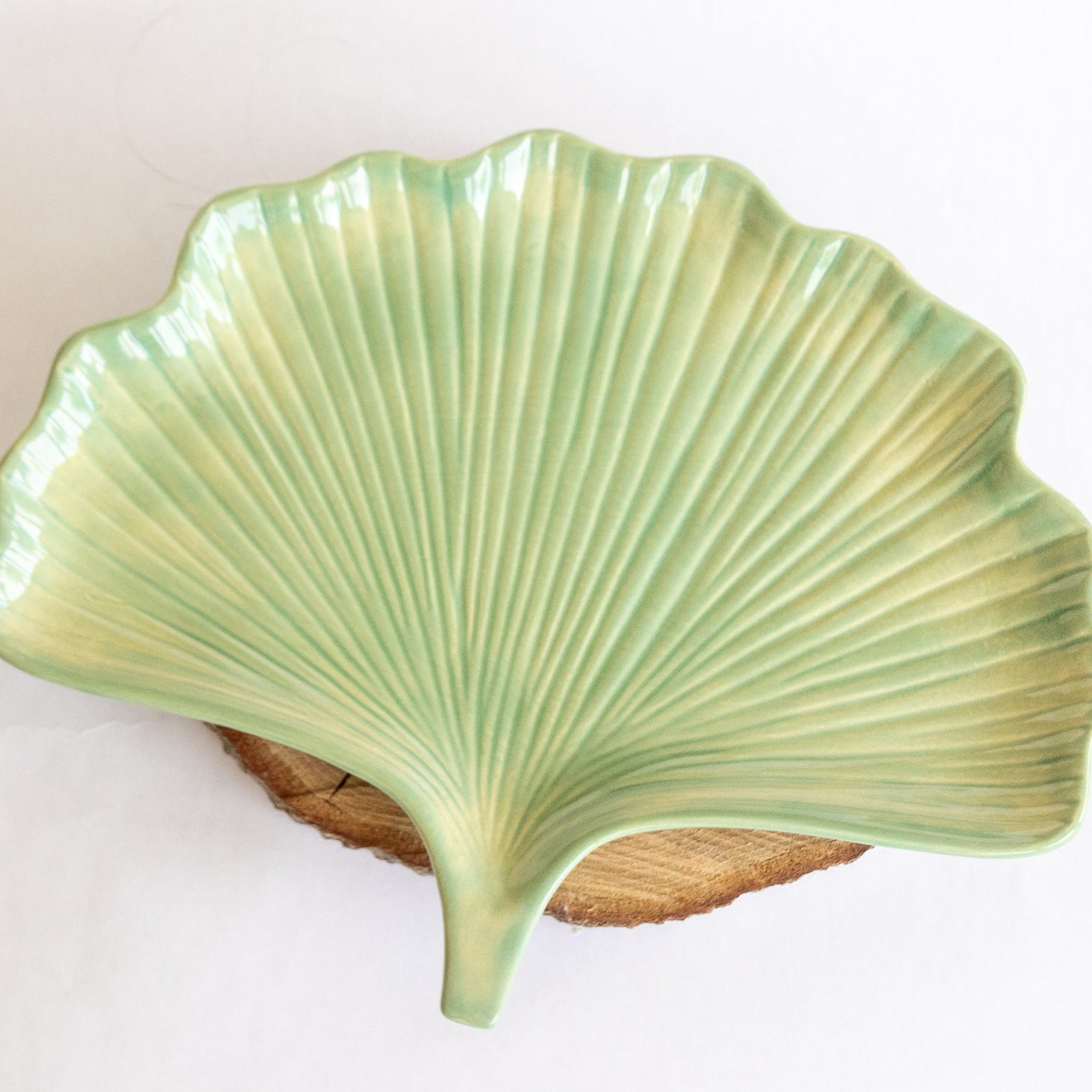 Ceramic Ginkgo Leaf Tray prodigalpottery