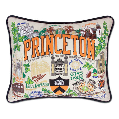 Princeton University Collegiate Embroidered Pillow by CatStudio Quirks!
