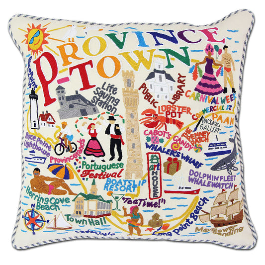 Provincetown Hand-Embroidered Pillow Quirks!