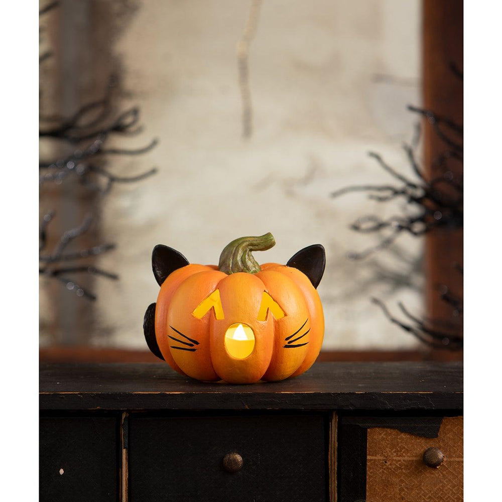 Pumpkin Cat Luminary by Bethany Lowe Designs Quirks!