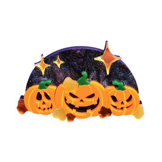 Pumpkin Party Brooch by Cherryloco