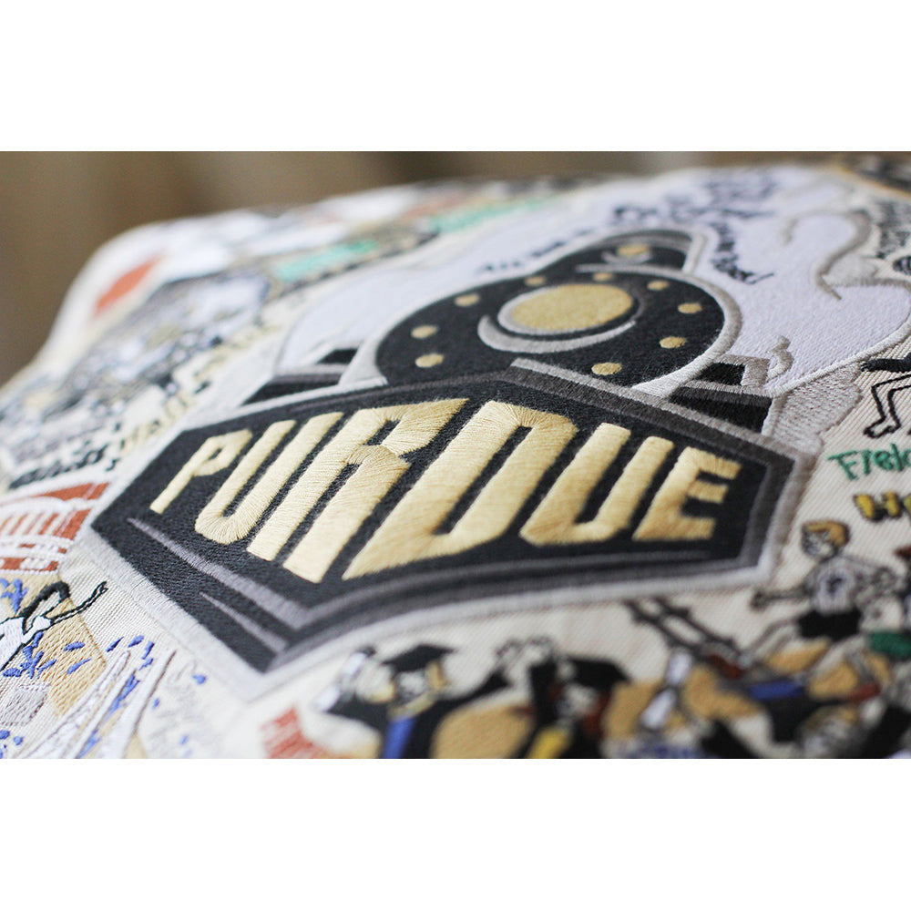 Purdue University Collegiate Hand-Embroidered Pillow Quirks!