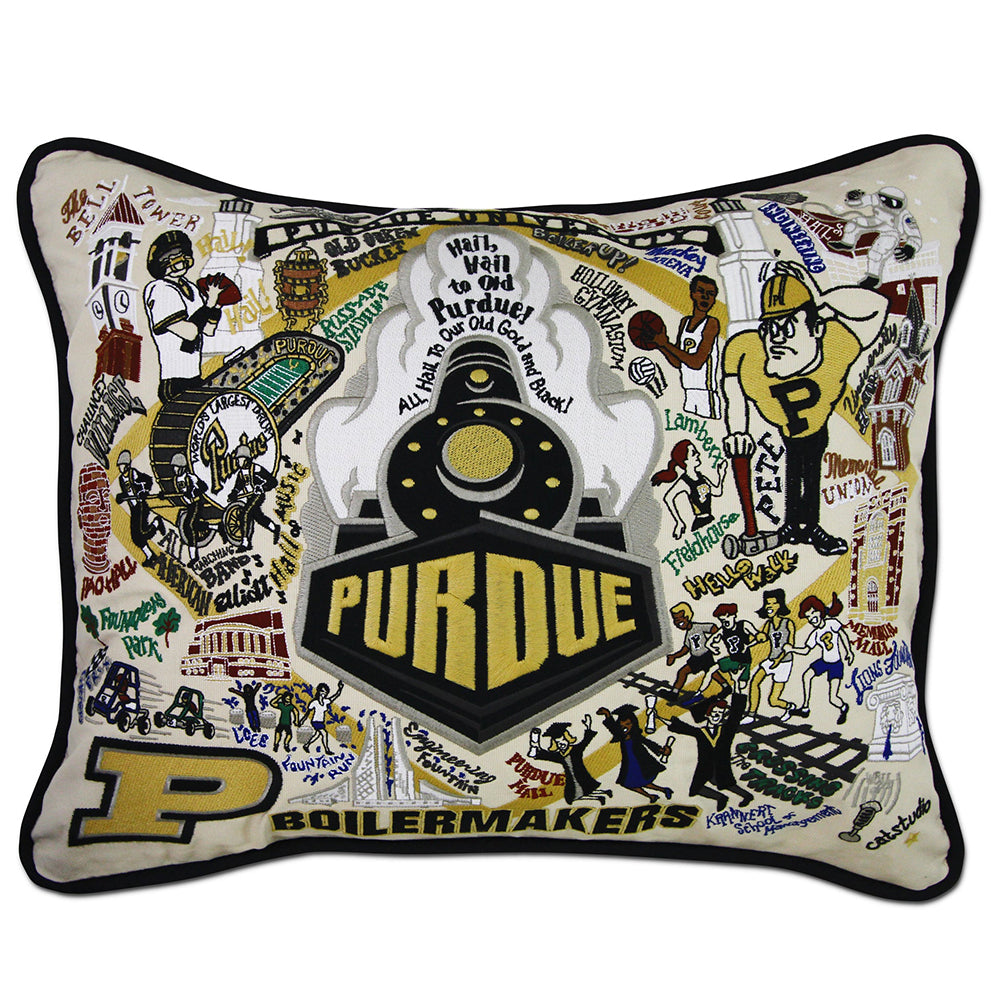 Purdue University Collegiate Hand-Embroidered Pillow Quirks!