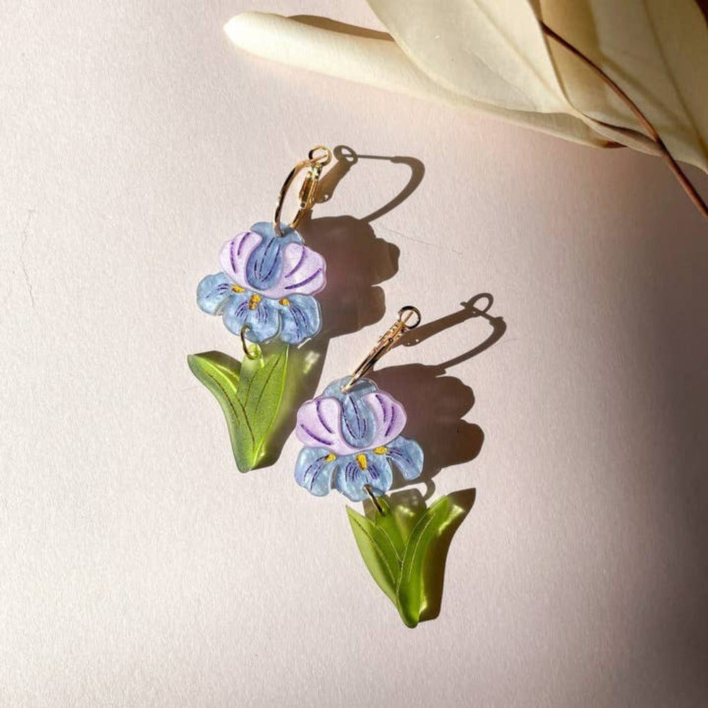Purple Iris Acrylic Earrings Quirks!