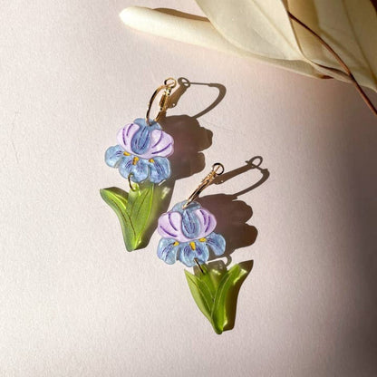 Purple Iris Acrylic Earrings Quirks!