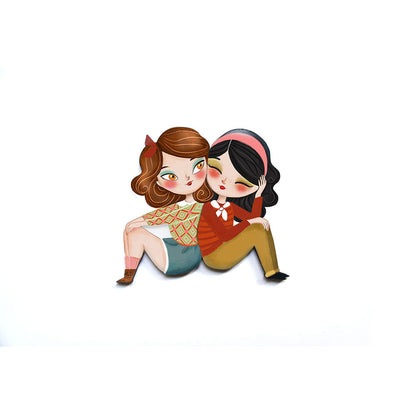 Puzzle with redhead girl brooch by Laliblue