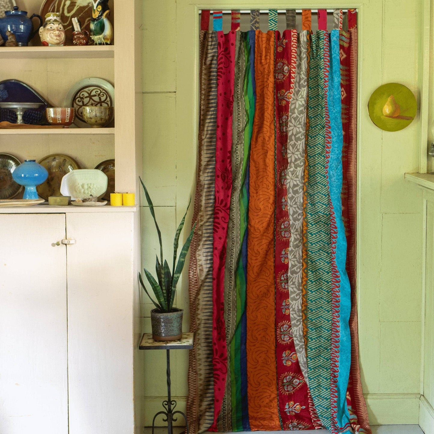 Darn Good Yarn • Rainbow Oasis Drapes – Upcycled Boho Curtains