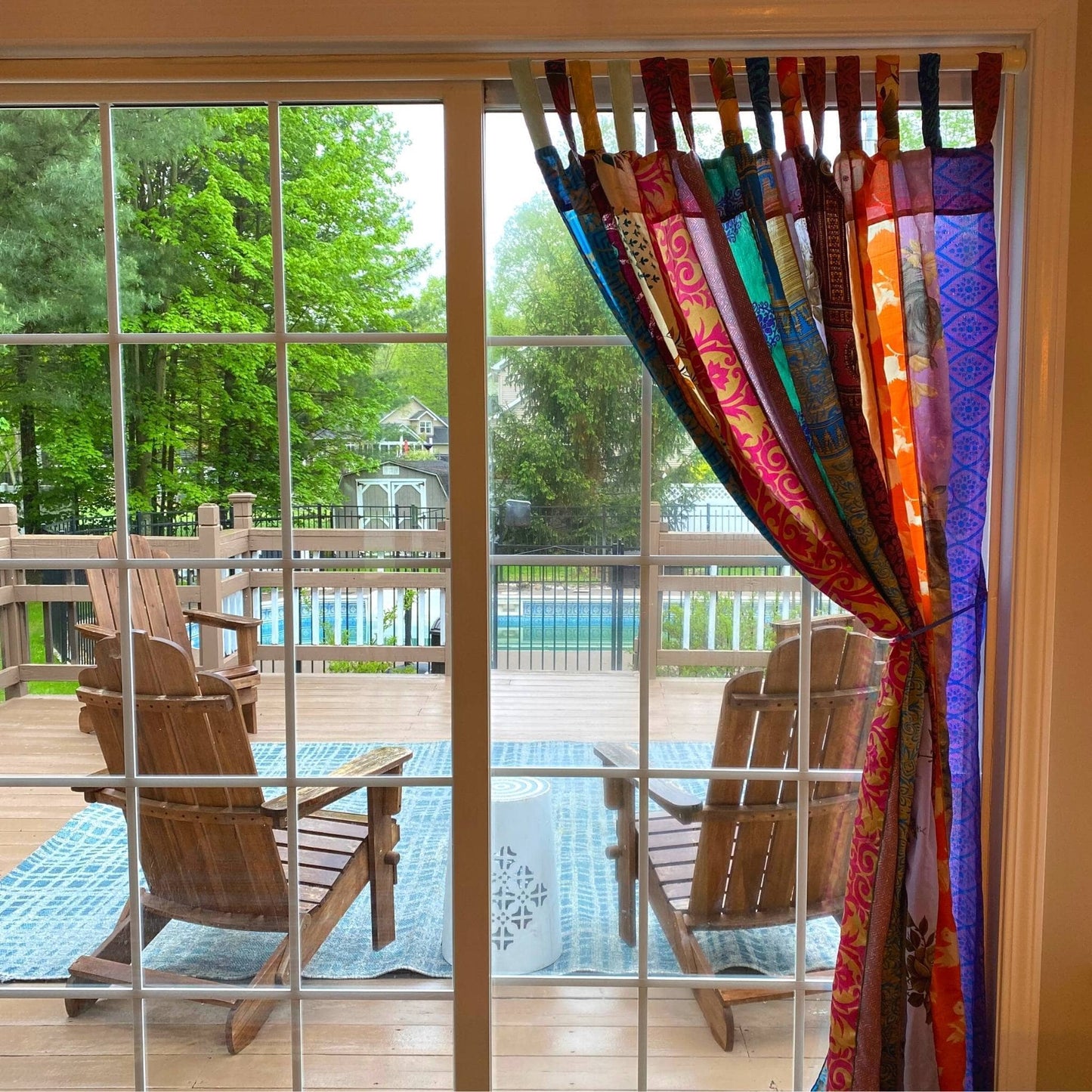 Darn Good Yarn • Rainbow Oasis Drapes – Upcycled Boho Curtains