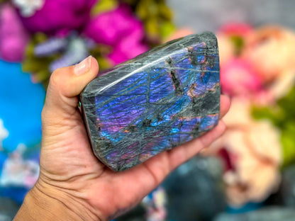 Large Purple Labradorite crystal Freeform, Rainbow Labradorite, White Labradorite