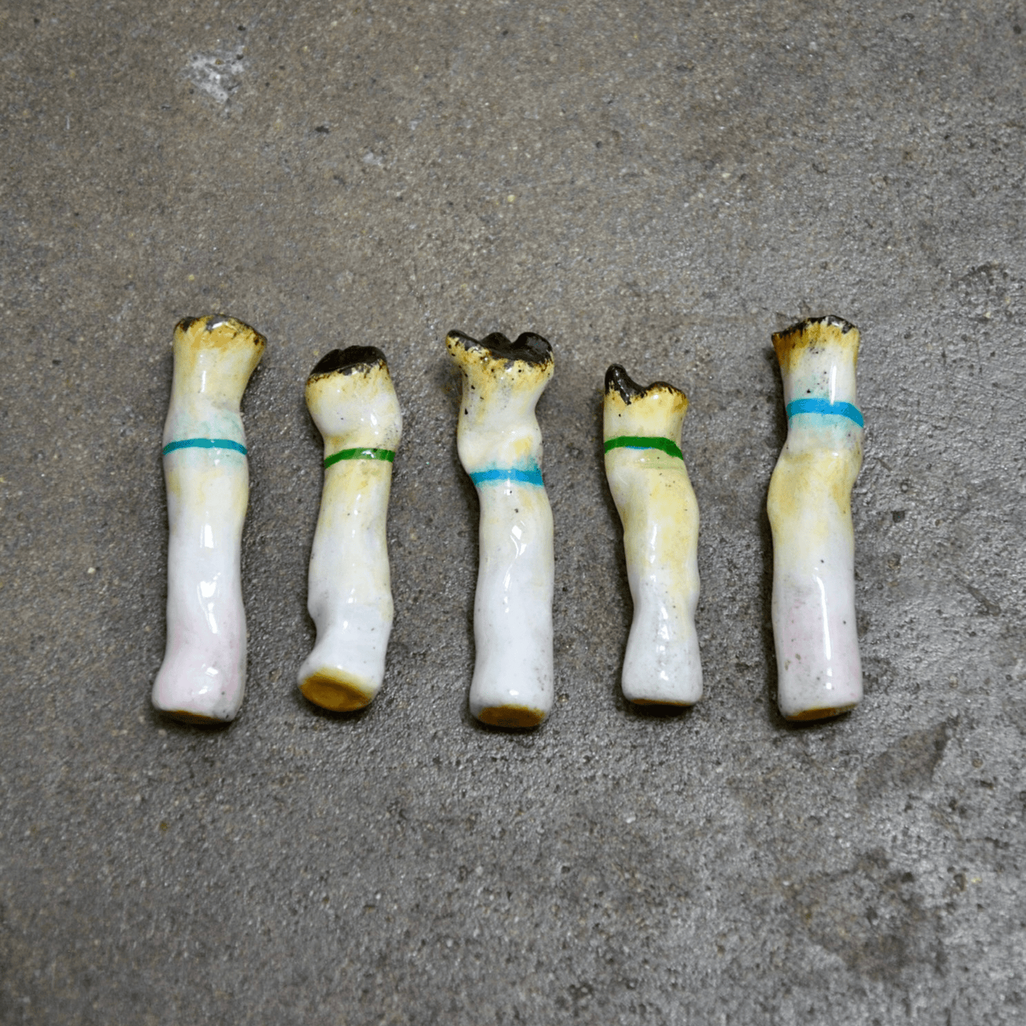 RAINY DAY BUTTS - SET OF FIVE
