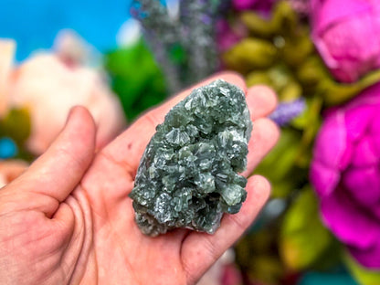 Raw Dark Green Prehnite Specimens