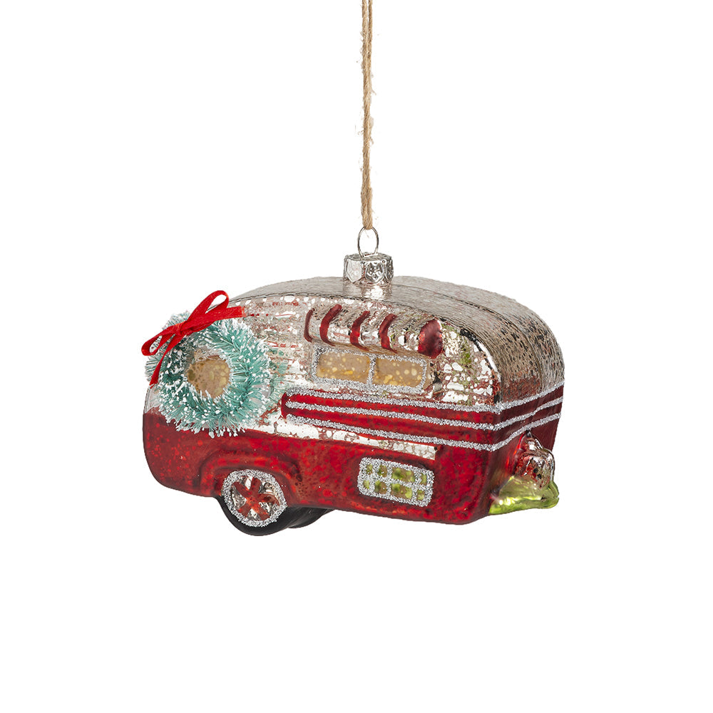 Red Canned Ham Vintage Camper Glass Ornament Quirks!