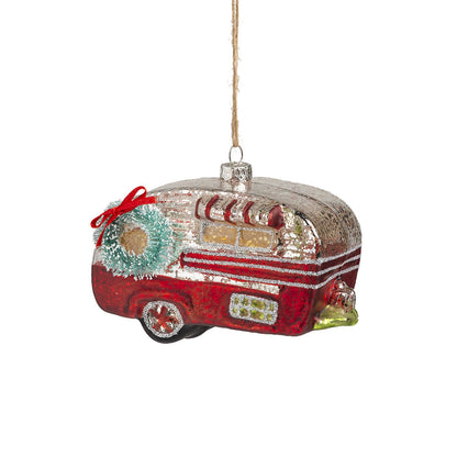 Red Canned Ham Vintage Camper Glass Ornament Quirks!