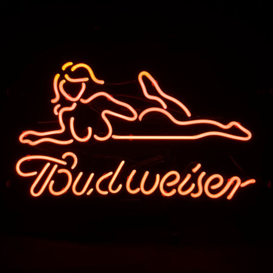 Red Sexy Girl Live Nudes Budweiser Beer Neon Signs Light Neon Signs Land