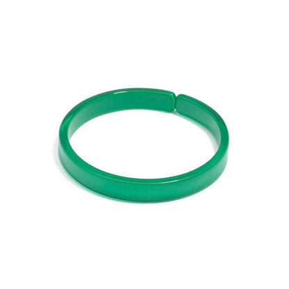 Resin Bangle Bracelet - DARK GREEN Medium Width