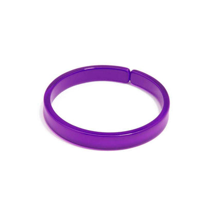 Resin Bangle Bracelet - PURPLE Medium Width