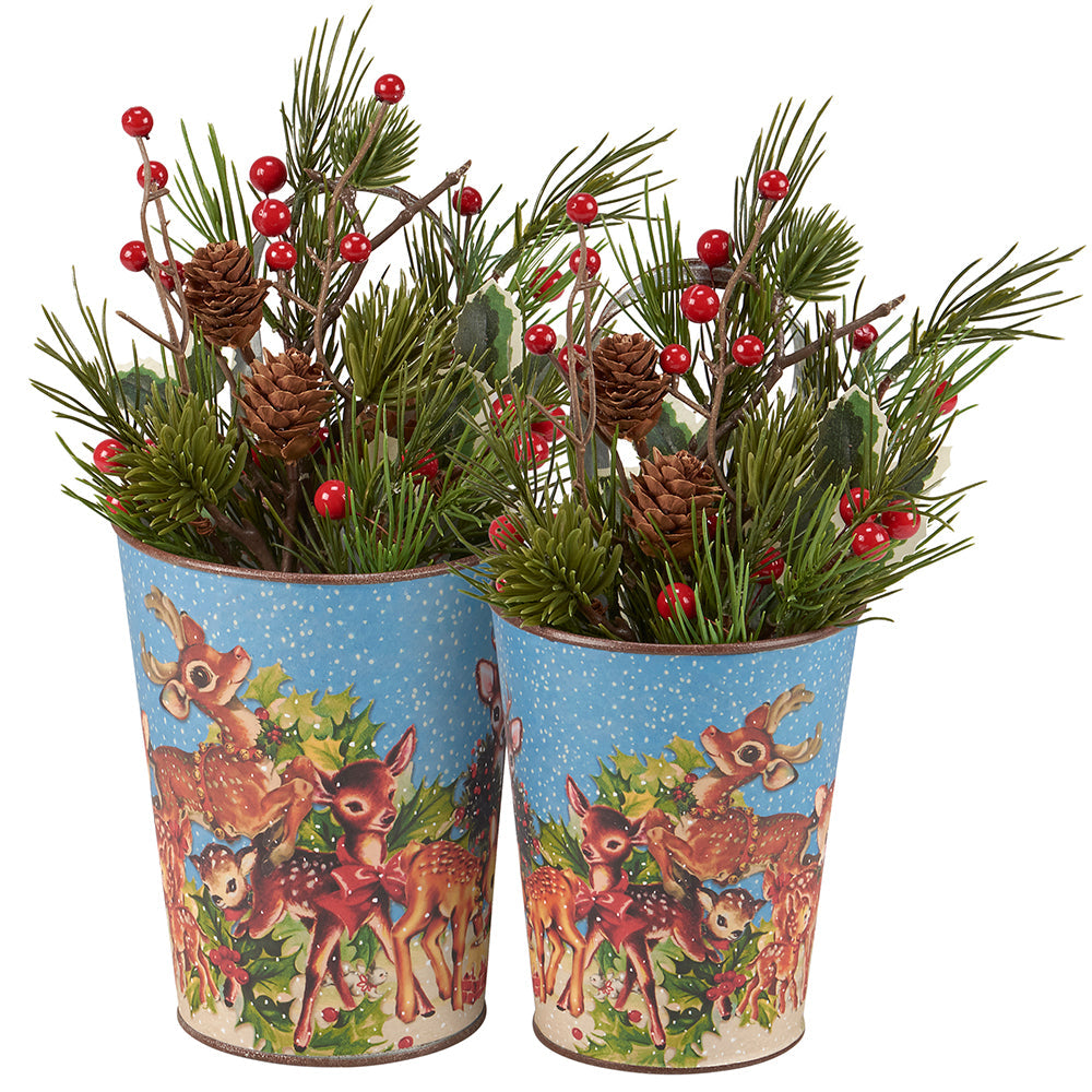 Retro Christmas Deer Wall Bucket Set Quirks!