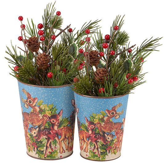 Retro Christmas Deer Wall Bucket Set Quirks!