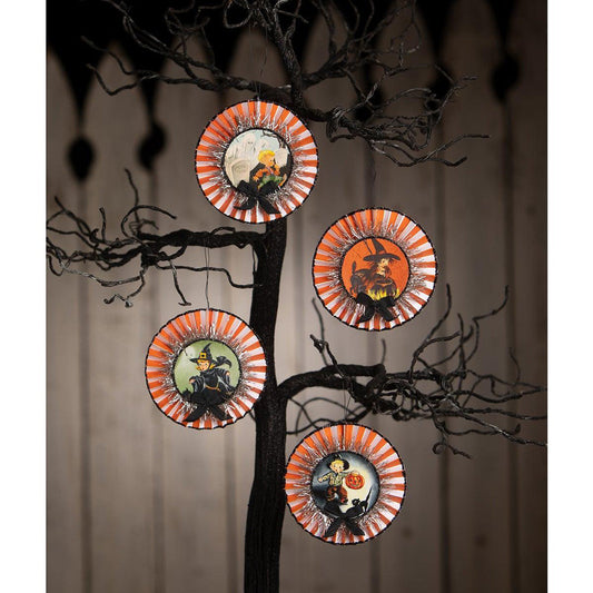 Retro Halloween Rosettes Set/4 by Bethany Lowe Designs Quirks!