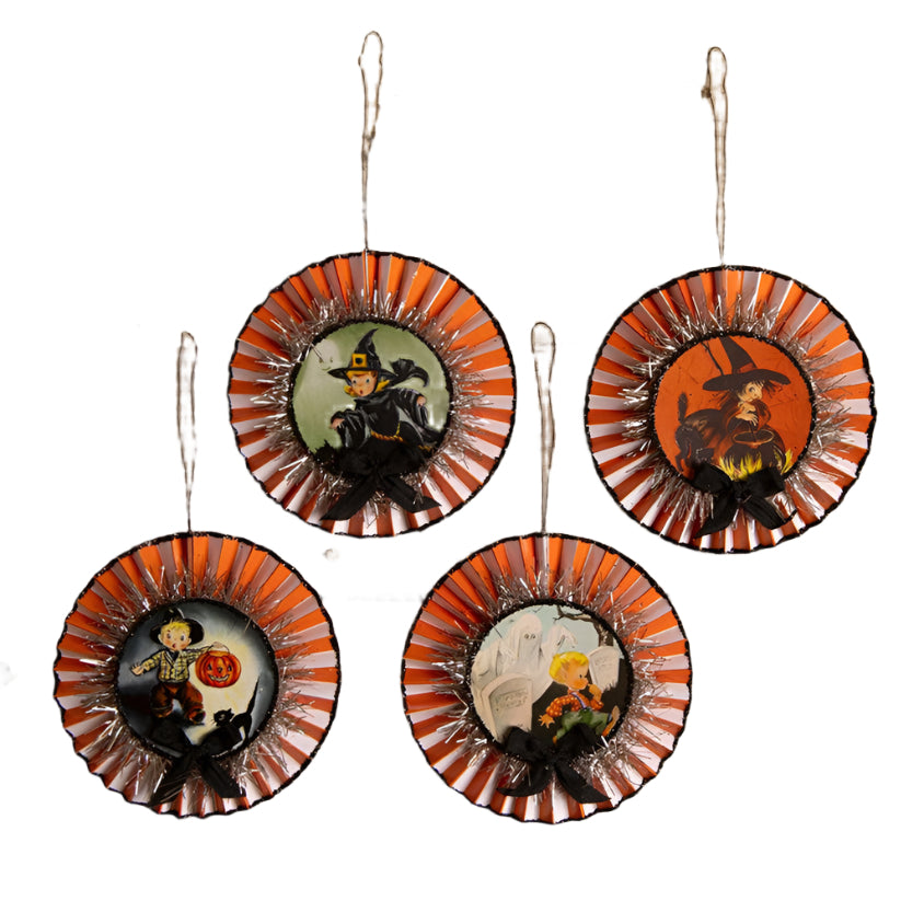 Retro Halloween Rosettes Set/4 by Bethany Lowe Designs Quirks!