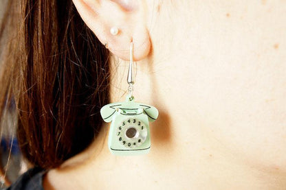 Retro Telephone Earrings by Laliblue