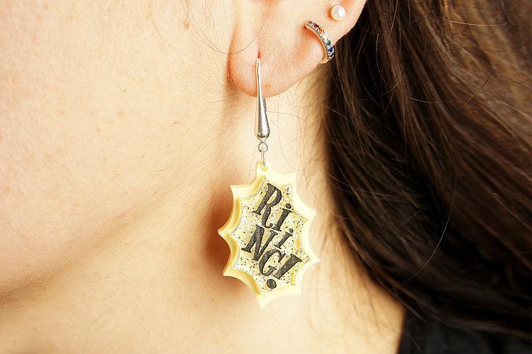 Retro Telephone Earrings by Laliblue