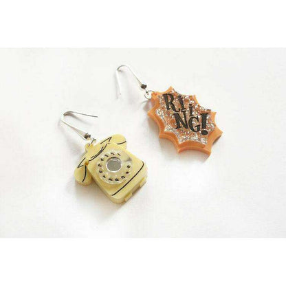 Retro Telephone Earrings by Laliblue