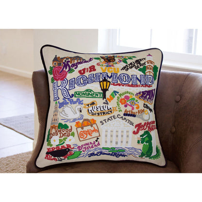 Richmond Virginia Hand-Embroidered Pillow Quirks!