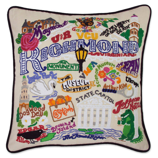 Richmond Virginia Hand-Embroidered Pillow Quirks!