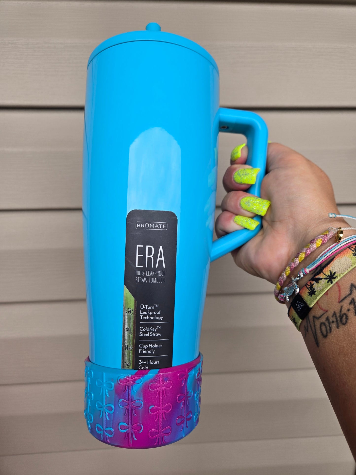 ElectricMagenta Coquette Silicone Boot Bumper Sleeve for Tumblers