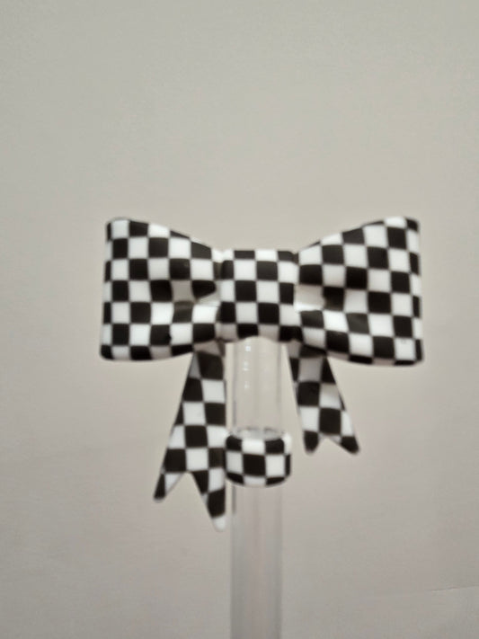 10MM Checkered Coquette Strawtopper