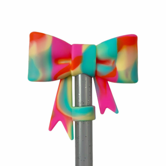 10MM NeonMix Bow Strawtopper THE SALTY CHIC
