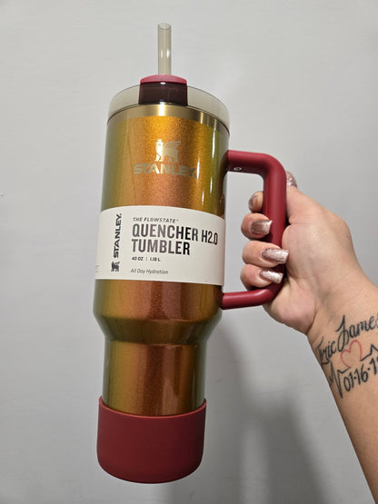 Maroon Silicone boot bumper for tumbler