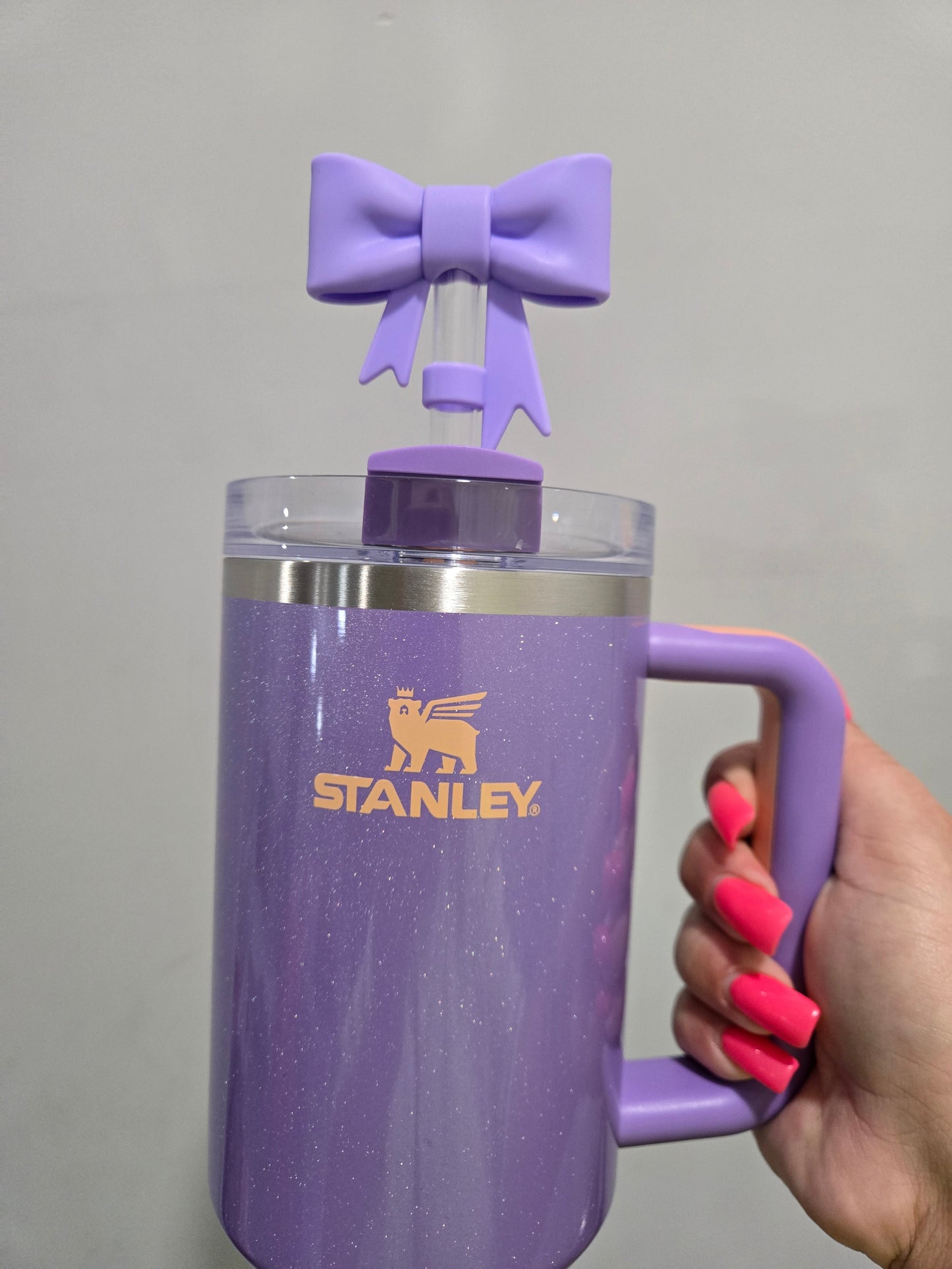 10MM Periwinkle Bow Strawtopper